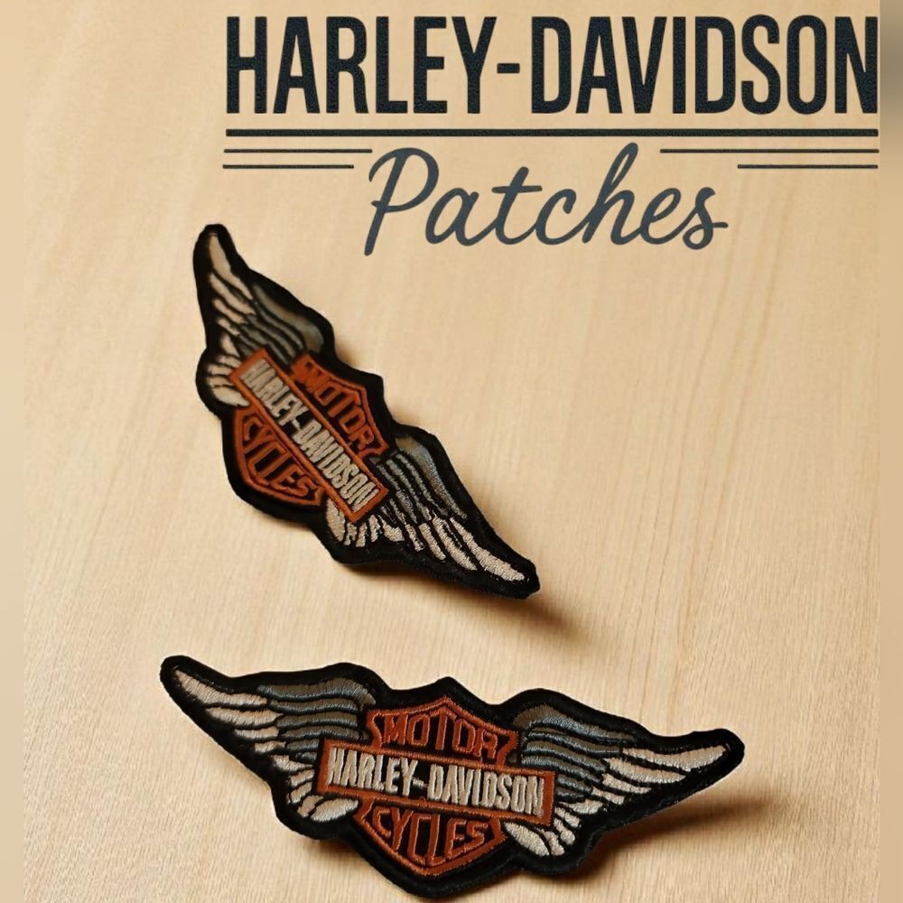 Harley-Davidson Winged 2pc Patches New
